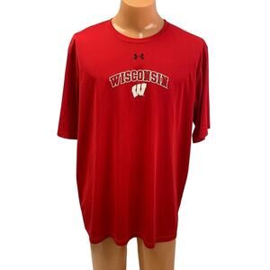 Under Armour Mens 3XL University of Wisconsin Football Badgers Athletic Tee